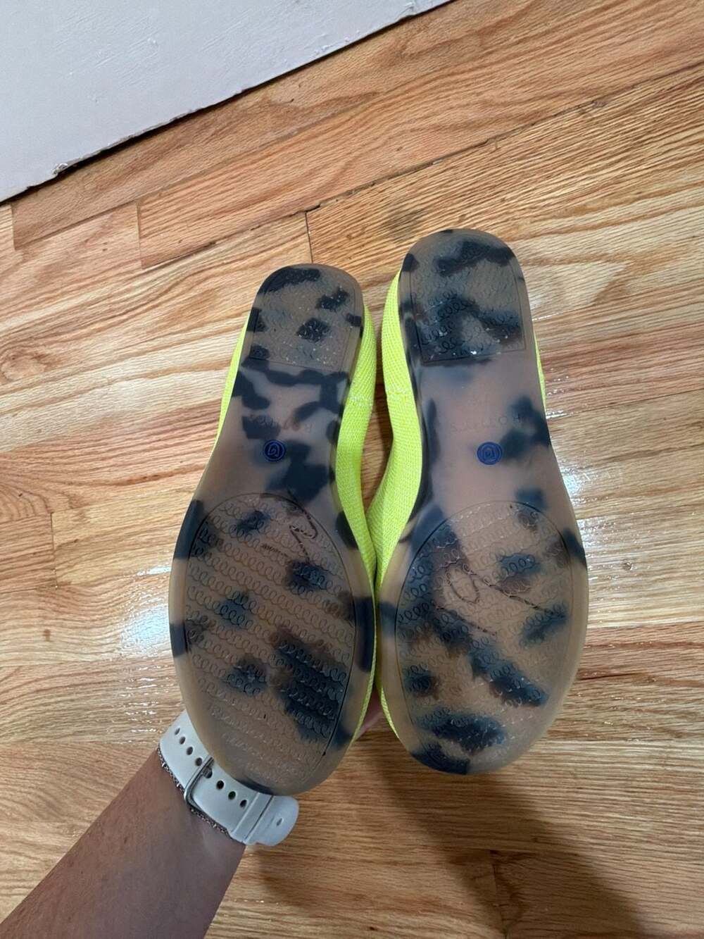 Rothy's The Point II Yellow Knit Ballet Flats Size 7.5 - Picture 2 of 3